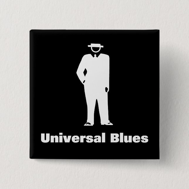 Universal Blues Pinback Button (Front)