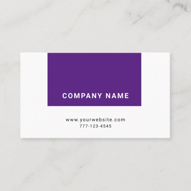 Universal business card with color insert. (Front)