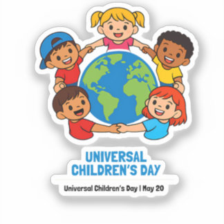 Universal Children's Day Kids Around The World  Sticker