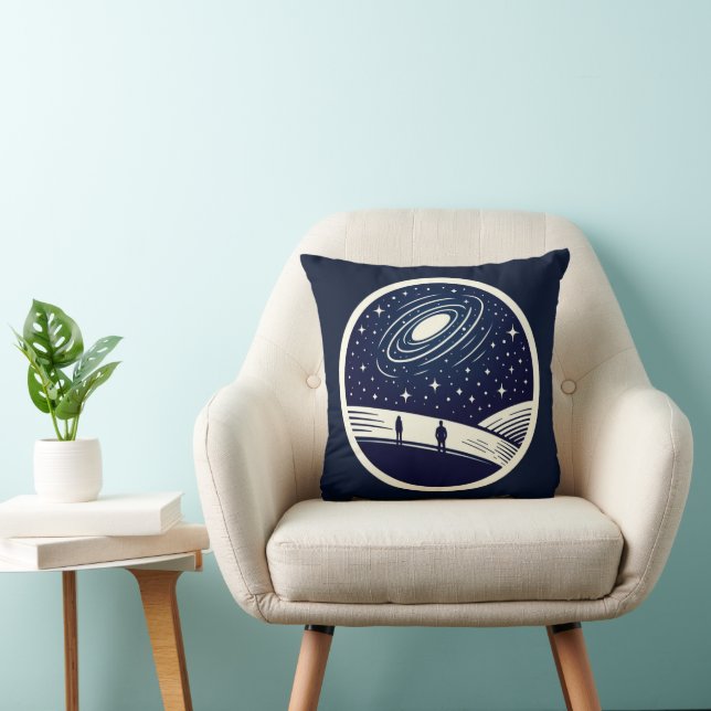 Universal Contemplation - Minimalist Design Throw Pillow (Chair)