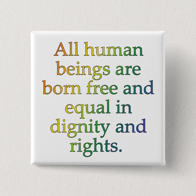Universal Declaration of Human Rights Button (Front)