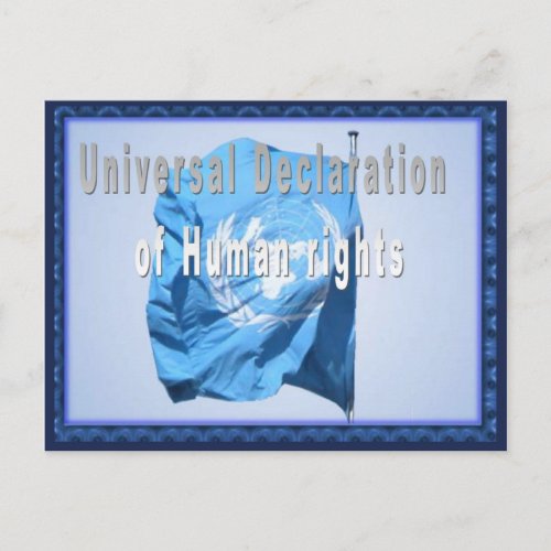 Universal declaration of Human Rights Postcard