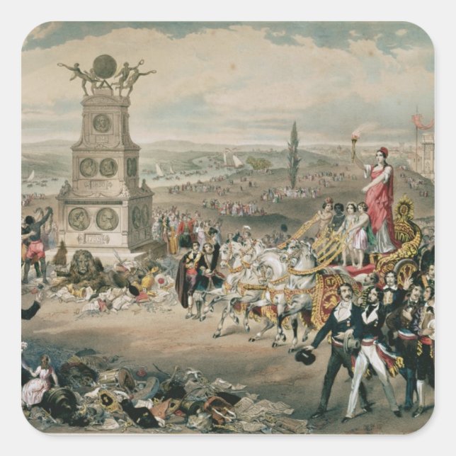 Universal Democratic & Social Republic Square Sticker (Front)