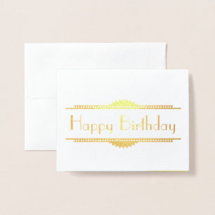 Universal employee birthday recognition foil card