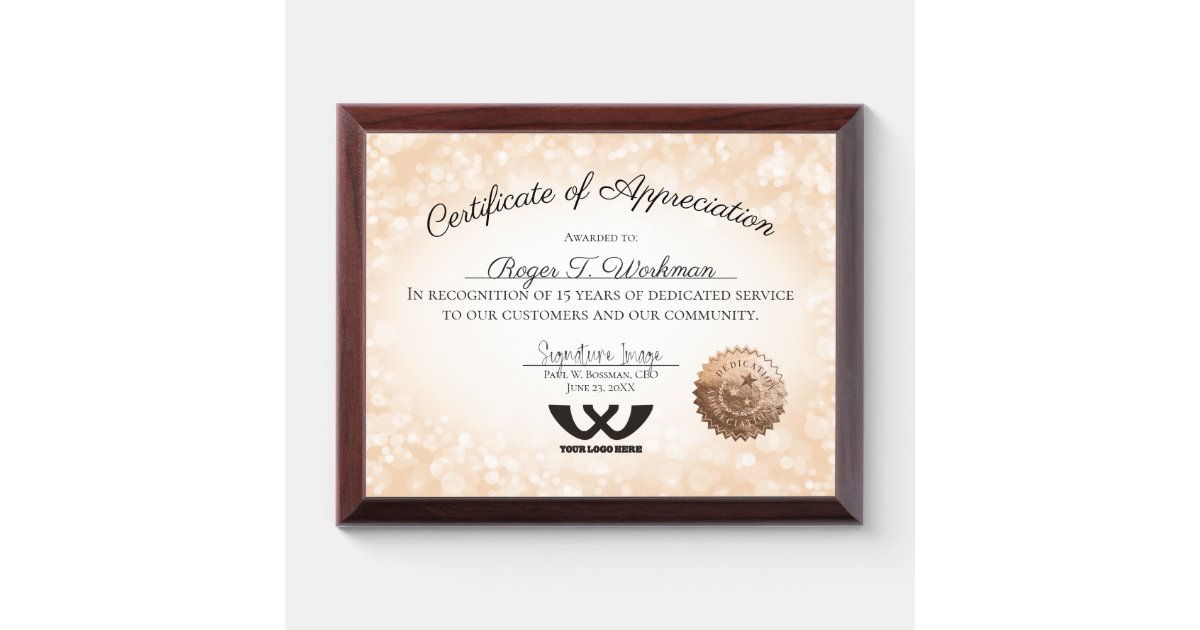 Universal employee milestone achievement award | Zazzle