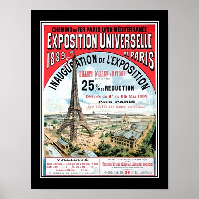 Universal Exposition Paris 1889 Vintage Poster (Front)
