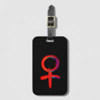 Universal Female Symbol for Woman Luggage Tag