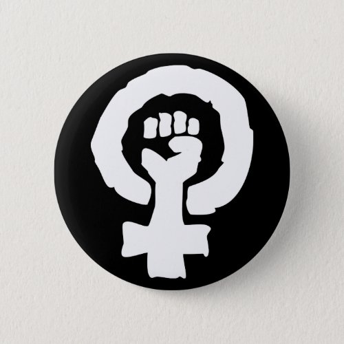 Universal Female symbol Solidarity hand Pinback Button