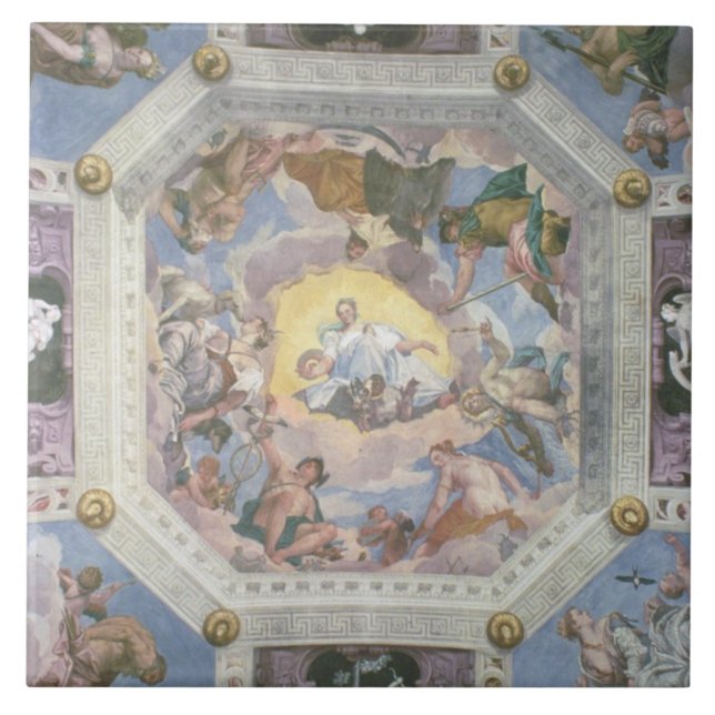 Universal Harmony, or Divine Love, from the ceilin Ceramic Tile (Front)