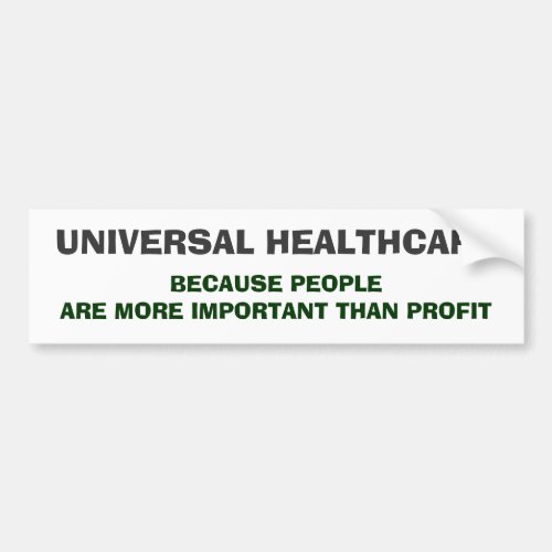 Universal HealthCare Bumper Sticker