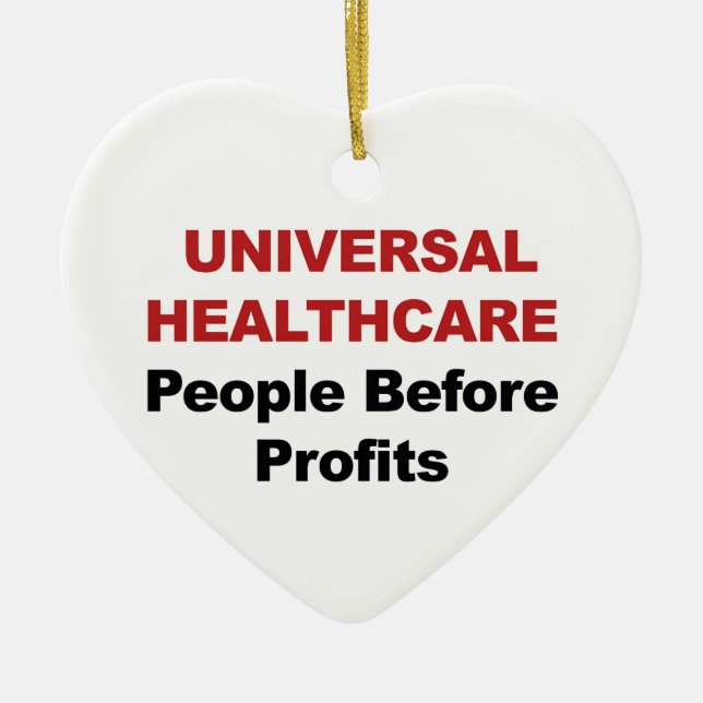 Universal HealthCare Ceramic Ornament (Front)