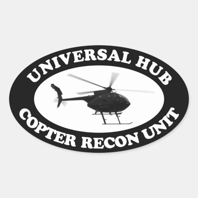 Universal Hub Copter Recon unit Euro-style sticker (Front)
