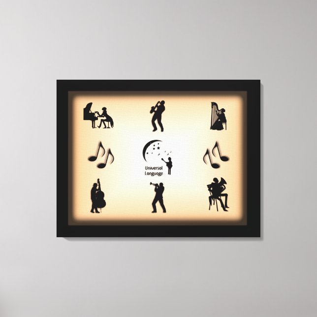 Universal Language Music Design Canvas Print (Front)