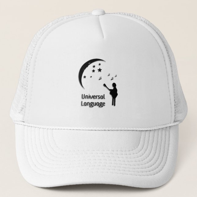 Universal Language Music Design Trucker Hat (Front)