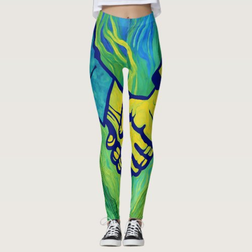 universal language of connection A firm handshake Leggings