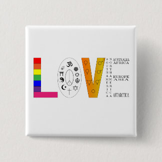 Universal Love Pinback Button