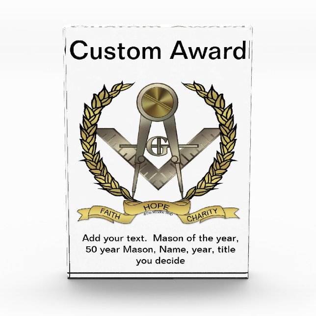 Universal Masonic Award (Front)