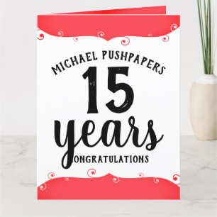 Universal milestone employee anniversary card