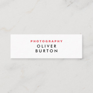 Universal mini business card for photographer.