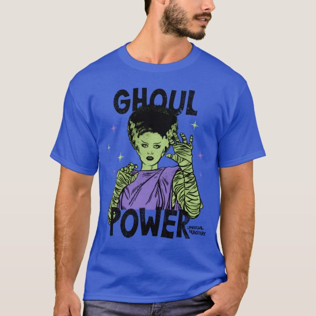Universal Monsters Ghoul Power Frankensteins Bride T-Shirt (Front)