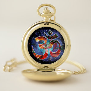 Universal OM Asana Pocket Watch