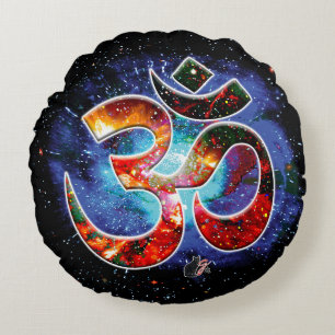 Universal OM Asana Round Pillow