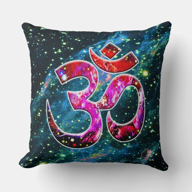 Universal OM Bodhi Throw Pillow (Front)
