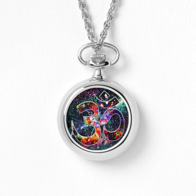 Universal OM Karma Necklace Watch (Front)