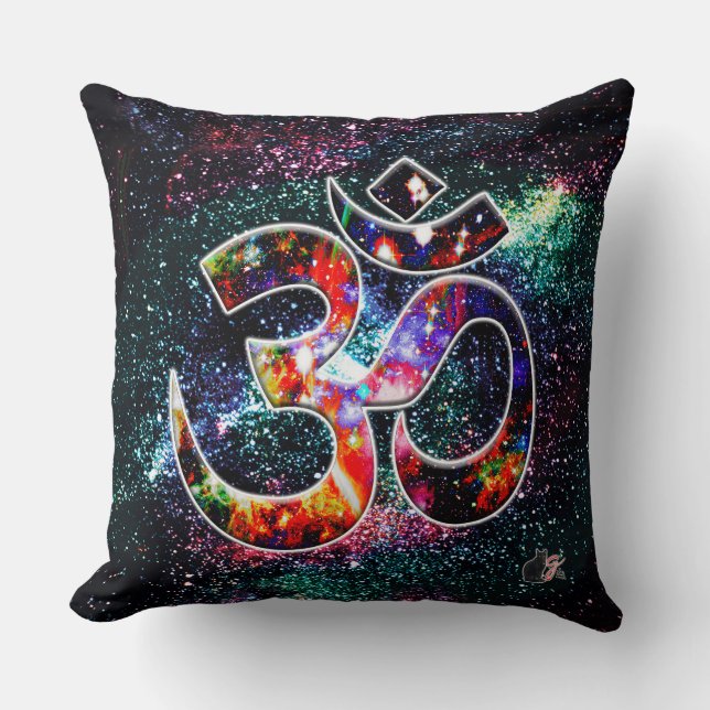Universal OM Karma Throw Pillow (Front)