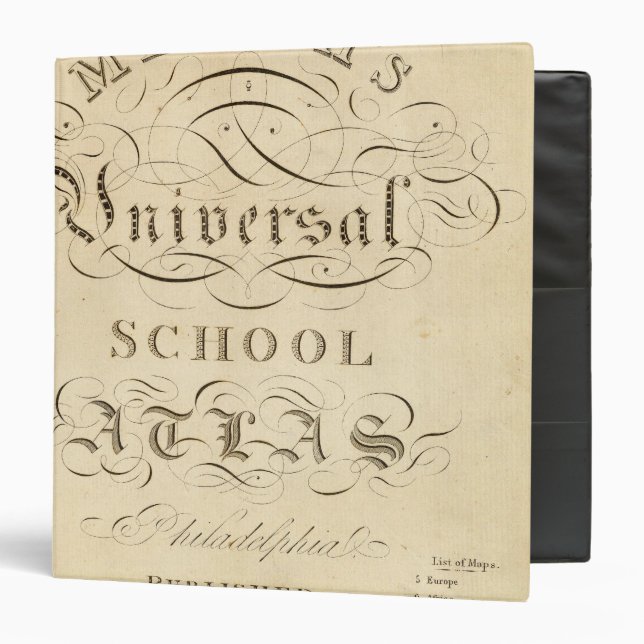 universal school atlas 3 ring binder (Front/Inside)