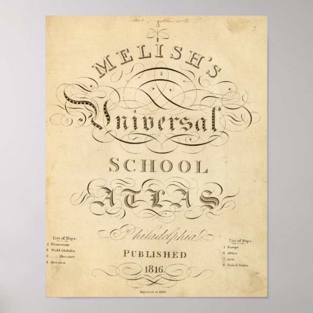 universal school atlas poster (Front)