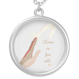 Universal Spiritual Hands Love is for all Necklace