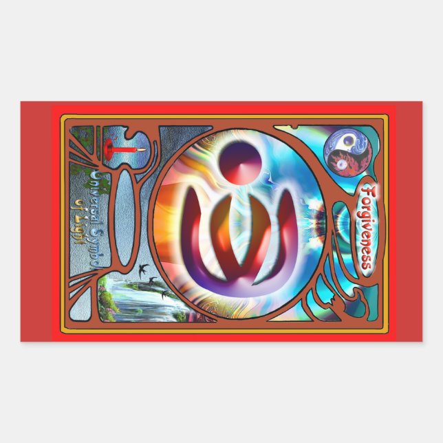 Universal Symbol of Forgiveness Rectangular Sticker (Front)