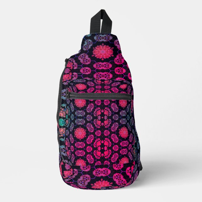 Universal SYmmetry  Wheel Pink Sling Bag (Front)