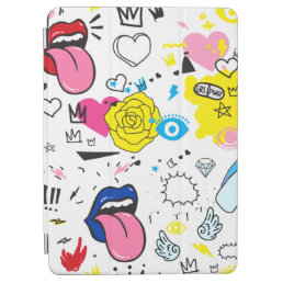 Universal trend hand drawing seamless pattern. Tre iPad Air Cover