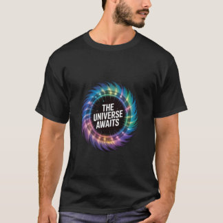 Universe Awaits Cosmic Galaxy Design for Astronomy T-Shirt