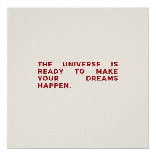 Universe can help you poster