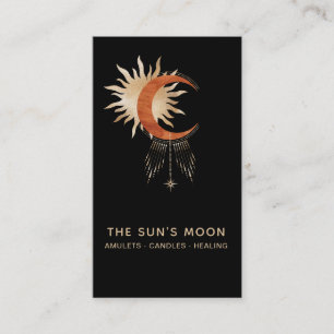*~* Universe Cosmic Moon Beams Sun Rays Stars Business Card