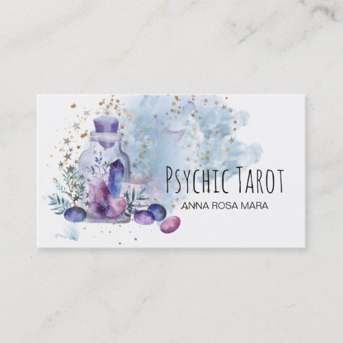   Universe Cosmos Stars Crystals Psychic Tarot Business Card