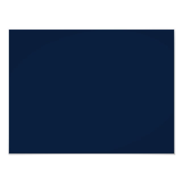 Universe Dark Purple Blue Solid Color Background Photo Print (Front)