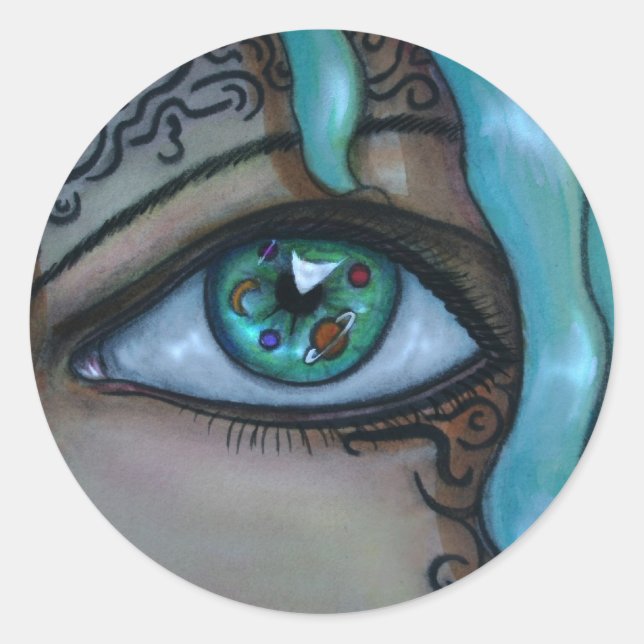 Universe Eye Classic Round Sticker (Front)