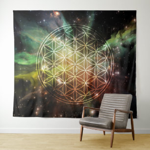 Universe Flower of Life Tapestry