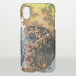 Universe Galaxy Black Bright Yellow Stars Fractal iPhone X Case