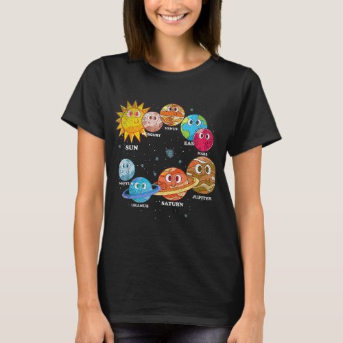 Universe Galaxy Planets Astronomy Kids Space Scien T_Shirt
