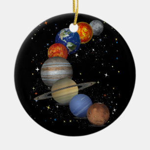 Universe Galaxy Planets Sun Astronomy Outer Space Ceramic Ornament