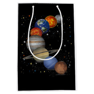 Universe Galaxy Planets Sun Astronomy Outer Space Medium Gift Bag