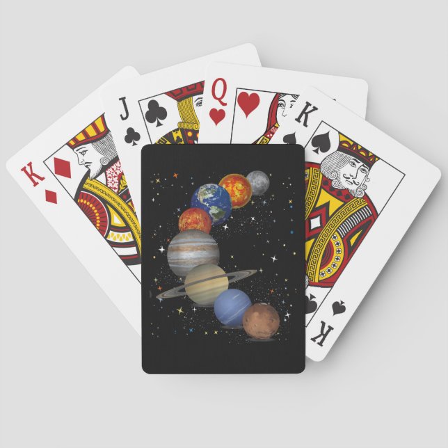 Universe Galaxy Planets Sun Astronomy Outer Space  Poker Cards (Back)