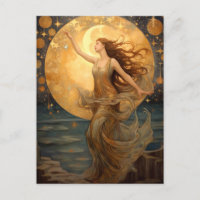 Universe Girl Fantasy Art Postcard