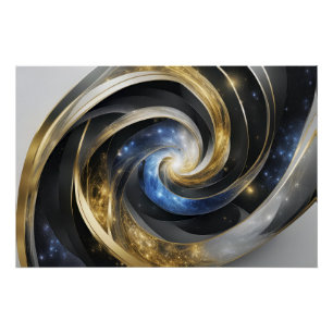 Universe in an Abstract Spiral Poster