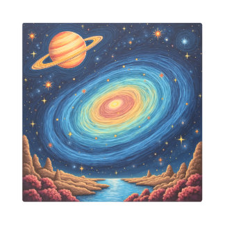universe metal print